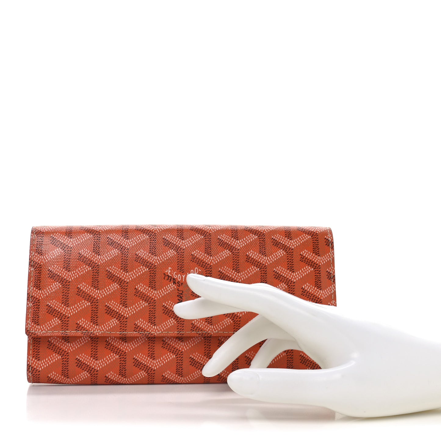 Goyardine Varenne Long Wallet Orange