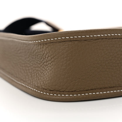 Hermes Taurillon Clemence Amazone Evelyne TPM Etoupe Bleu Indigo 9 of 11
