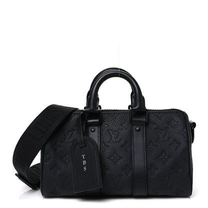 Louis Vuitton Monogram Taurillon Keepall Bandouliere 25 Black 1 of 10