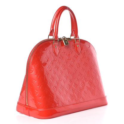 Louis Vuitton Vernis Alma GM Rouge Grenadine 3 of 17