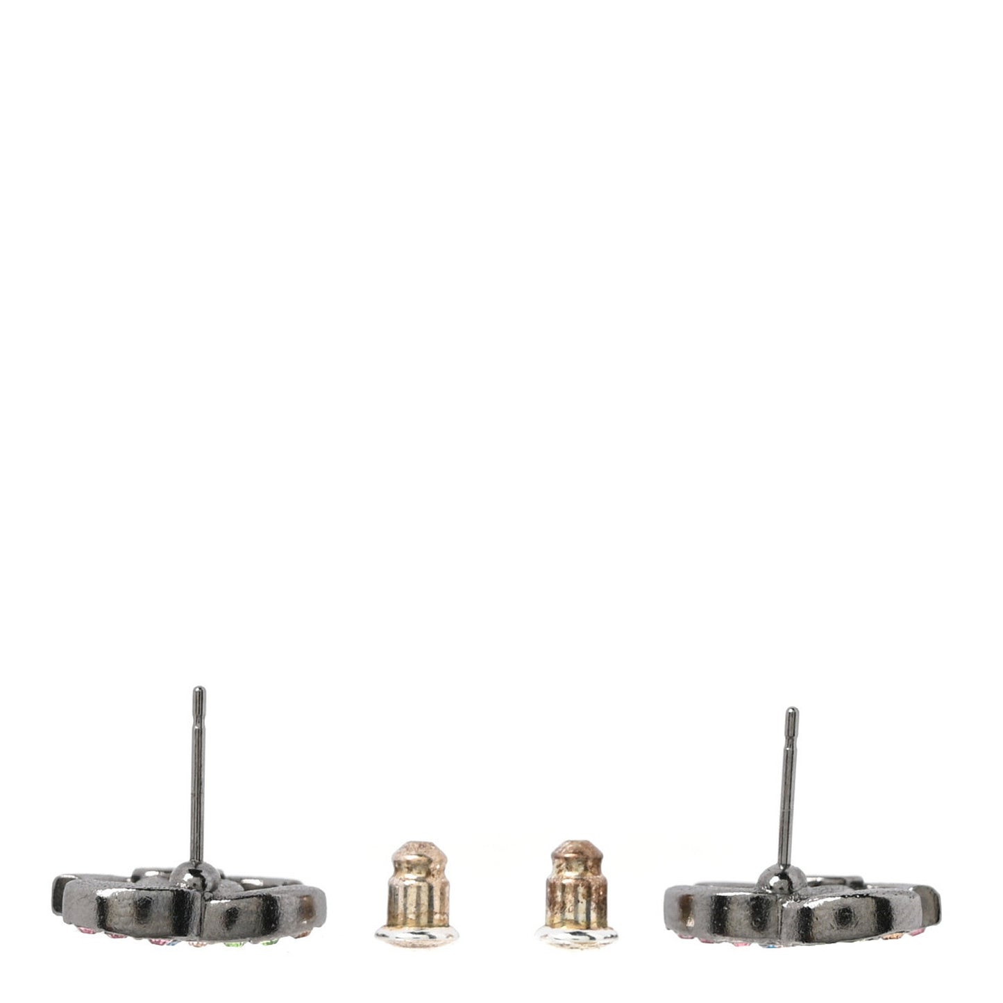 Ruthenium Crystal CC Earrings Multicolor