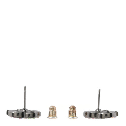 Chanel Ruthenium Crystal CC Earrings Multicolor 3 of 4
