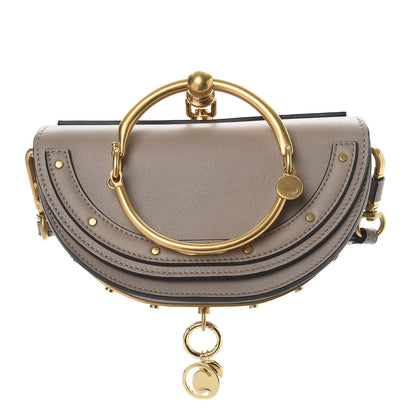 Chloe Calfskin Small Nile Bracelet Minaudiere Bag Motty Grey 1 of 8