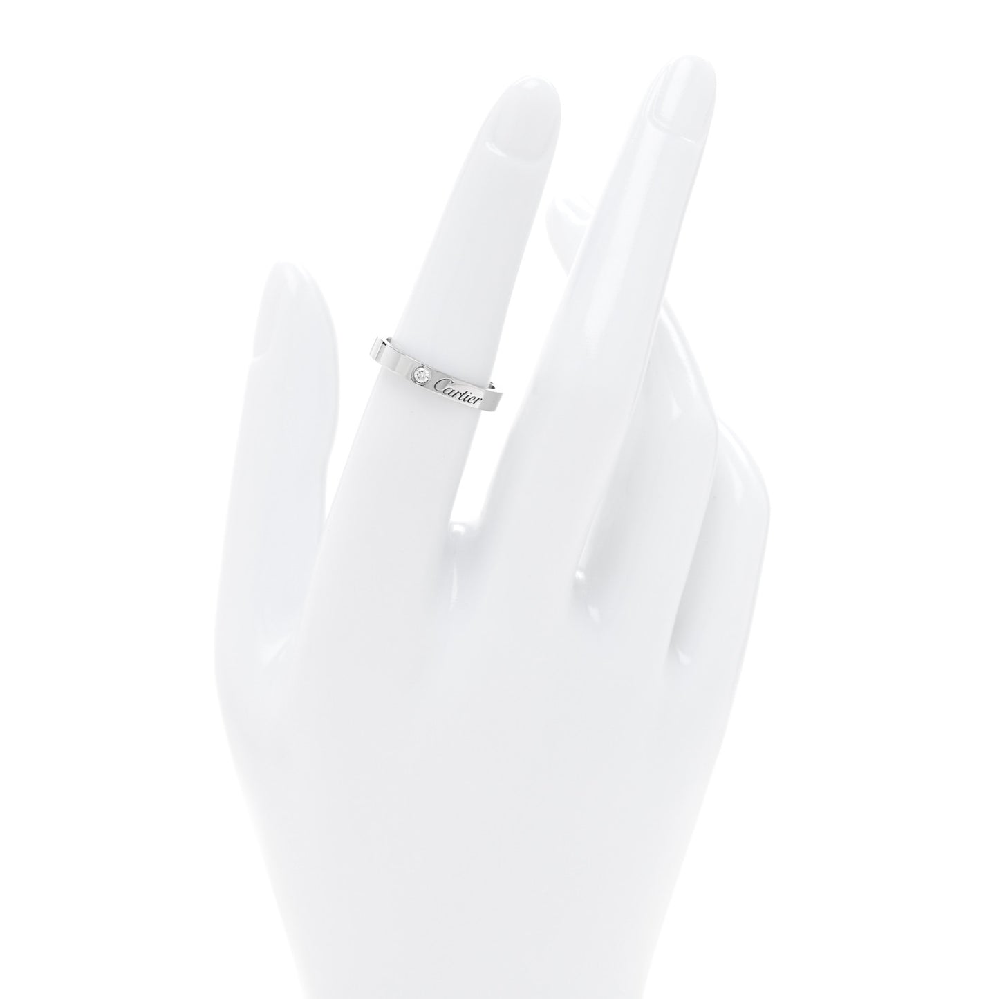 Platinum Diamond 3mm C De Cartier Wedding Band Ring 52 6