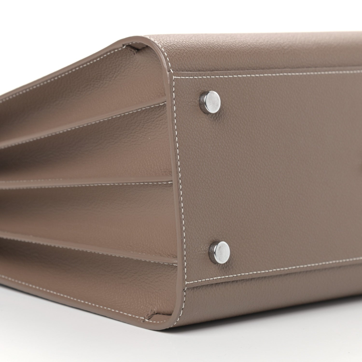 Saint Laurent Grained Calfskin Small Sac De Jour Taupe 8 of 13