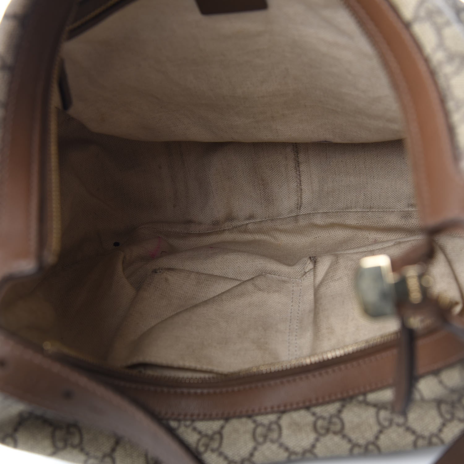 Gucci GG Supreme Monogram Margaux Calfskin Medium Nice Hobo Beige Ebony Acero 4 of 14