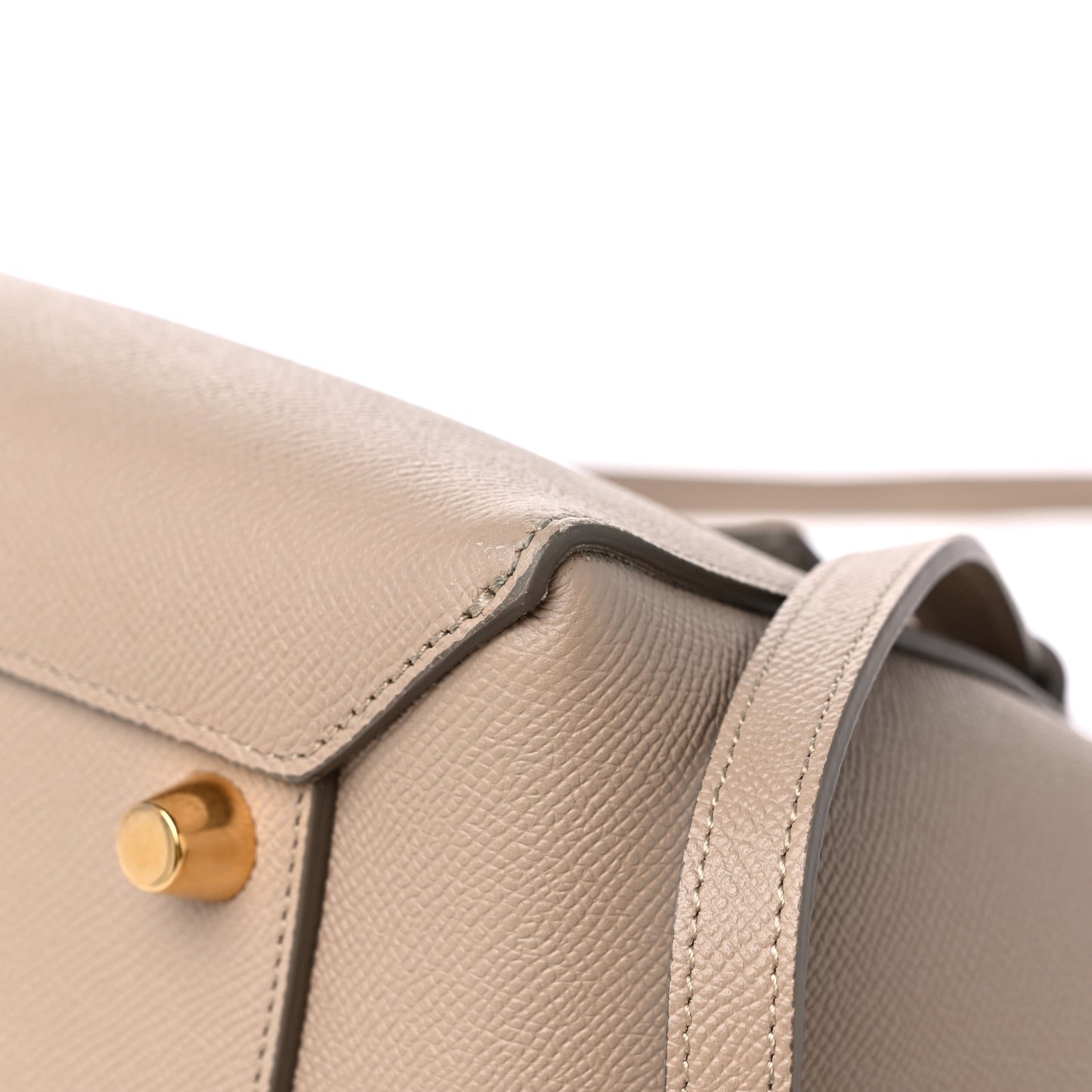 Grained Calfskin Mini Belt Bag Light Taupe