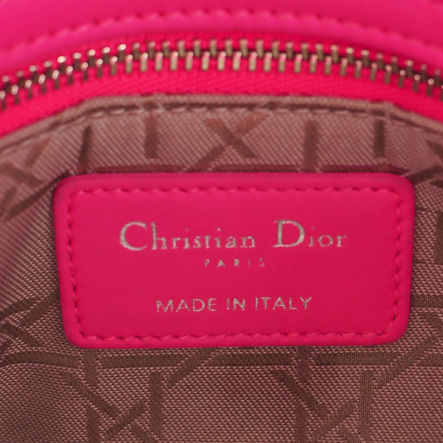 Lambskin Cannage Mini Lady Dior Sorbet