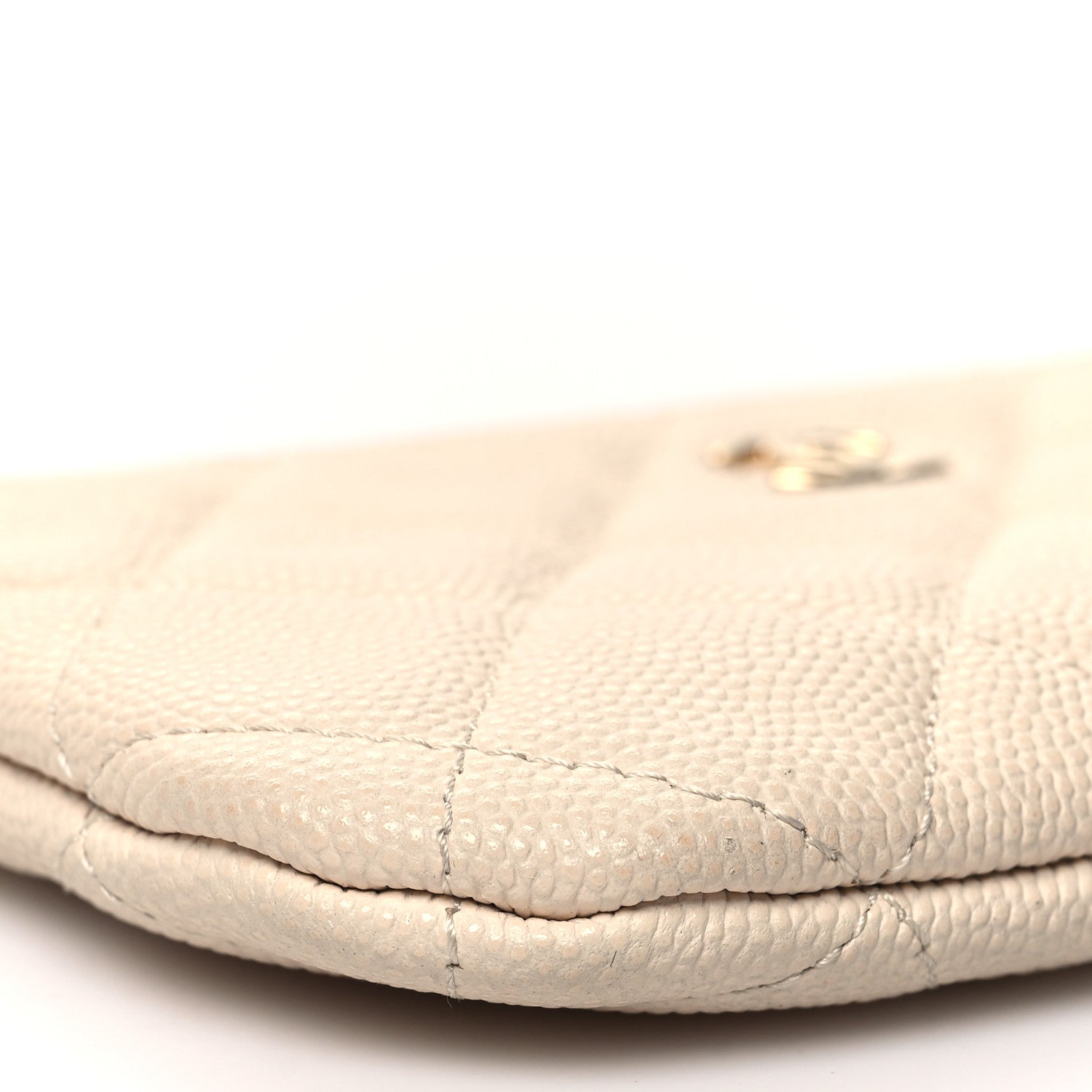 Chanel Caviar Quilted Small Cosmetic Case Light Beige 9 of 13