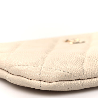 Chanel Caviar Quilted Small Cosmetic Case Light Beige 9 of 13