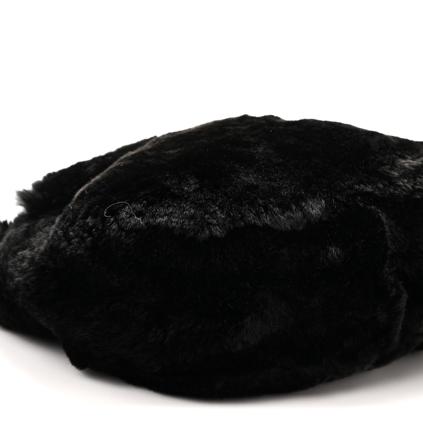Lapin Rabbit Fur Shoulder Bag Black Black