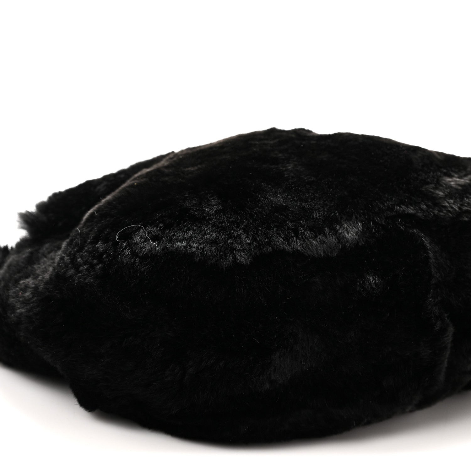 Chanel Lapin Rabbit Fur Shoulder Bag Black Black 9 of 10