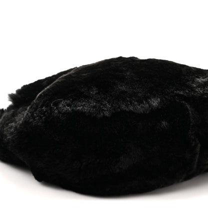 Chanel Lapin Rabbit Fur Shoulder Bag Black Black 9 of 10