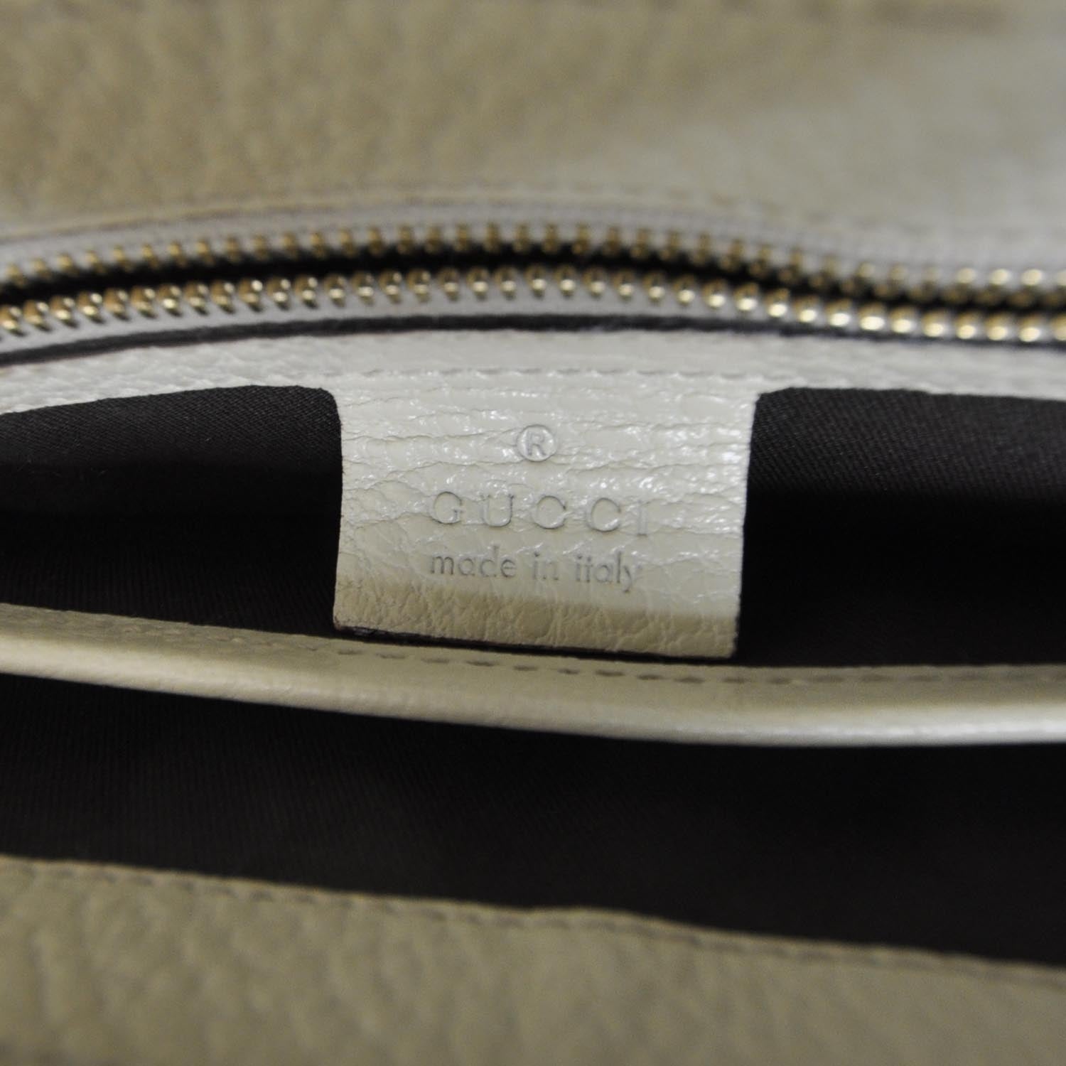Gucci Leather Bamboo Top Handle Bag Ivory 8 of 10
