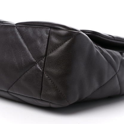 Chanel Lambskin Quilted Large Chanel 19 Flap Dark Brown 9 of 10