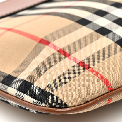 Burberry Horseferry Check Peyton Crossbody Clutch Bag Malt Brown 8 of 9