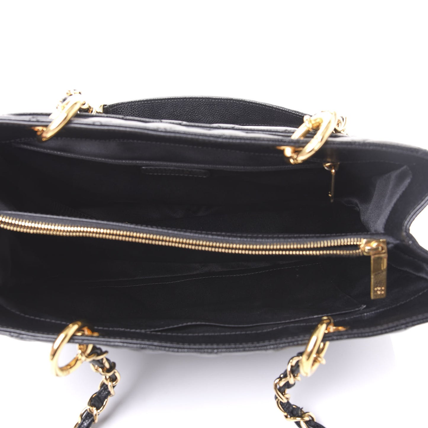 Caviar Quilted Grand Shopping Tote GST Black