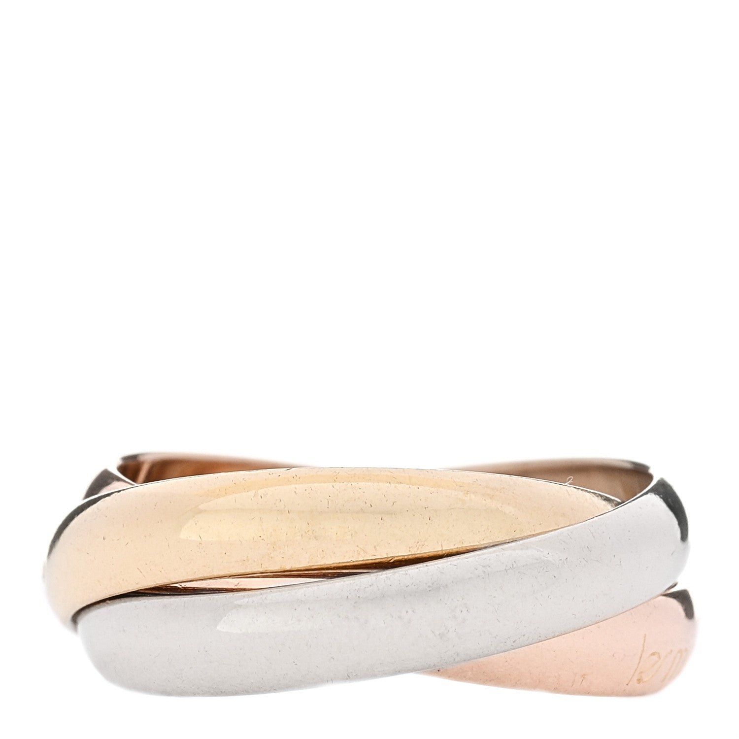 Cartier 18K Pink Yellow White Gold Classic Les Must De Cartier Trinity Ring  54 7 3 of 5