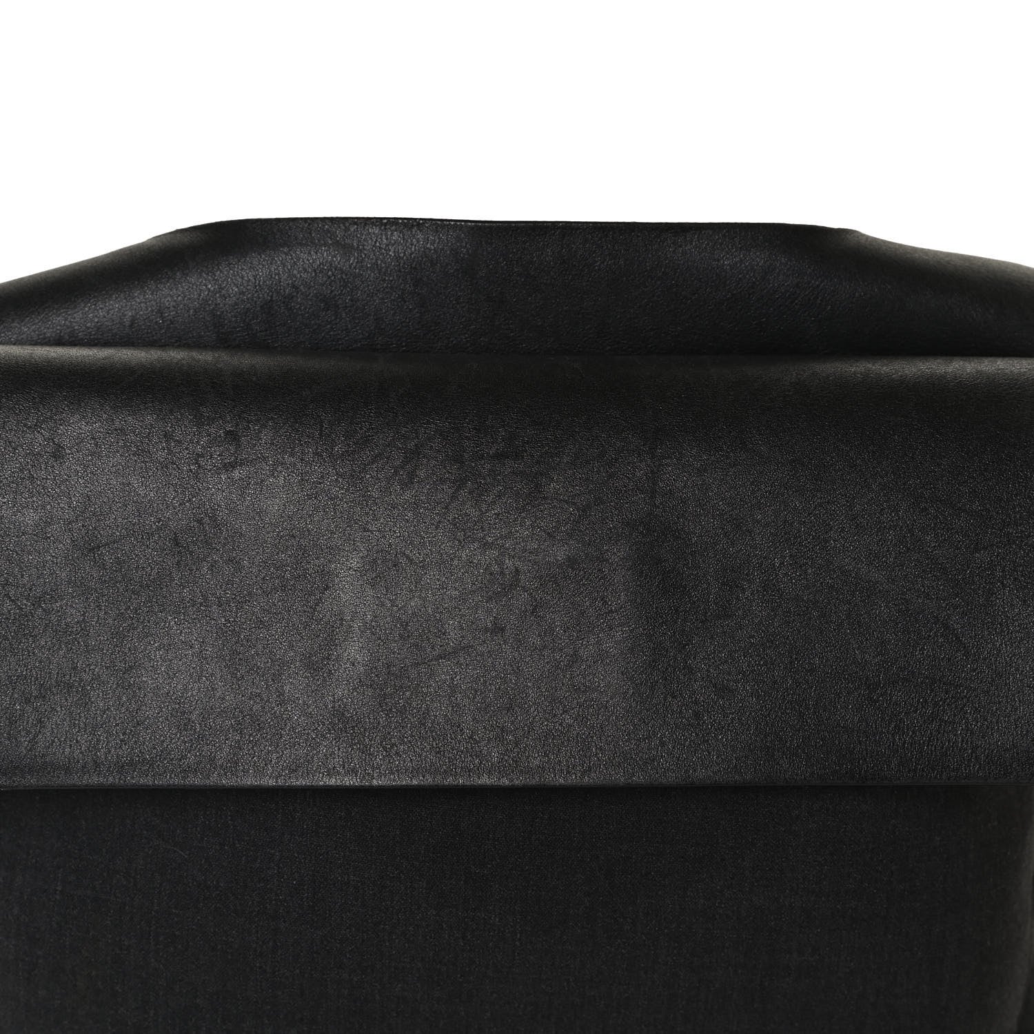 Prada Calfskin Fabric Messenger Bag Black 13 of 16