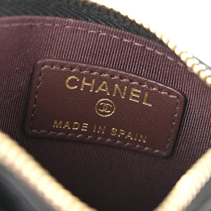 Chanel Caviar Quilted CC Zip Card Holder Black 6 of 10