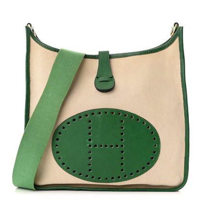 Hermes Courchevel Toile Evelyne GM Vert Bengale 1 of 15