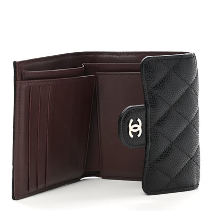 Chanel Caviar Quilted Compact Flap Wallet Black 6 of 9