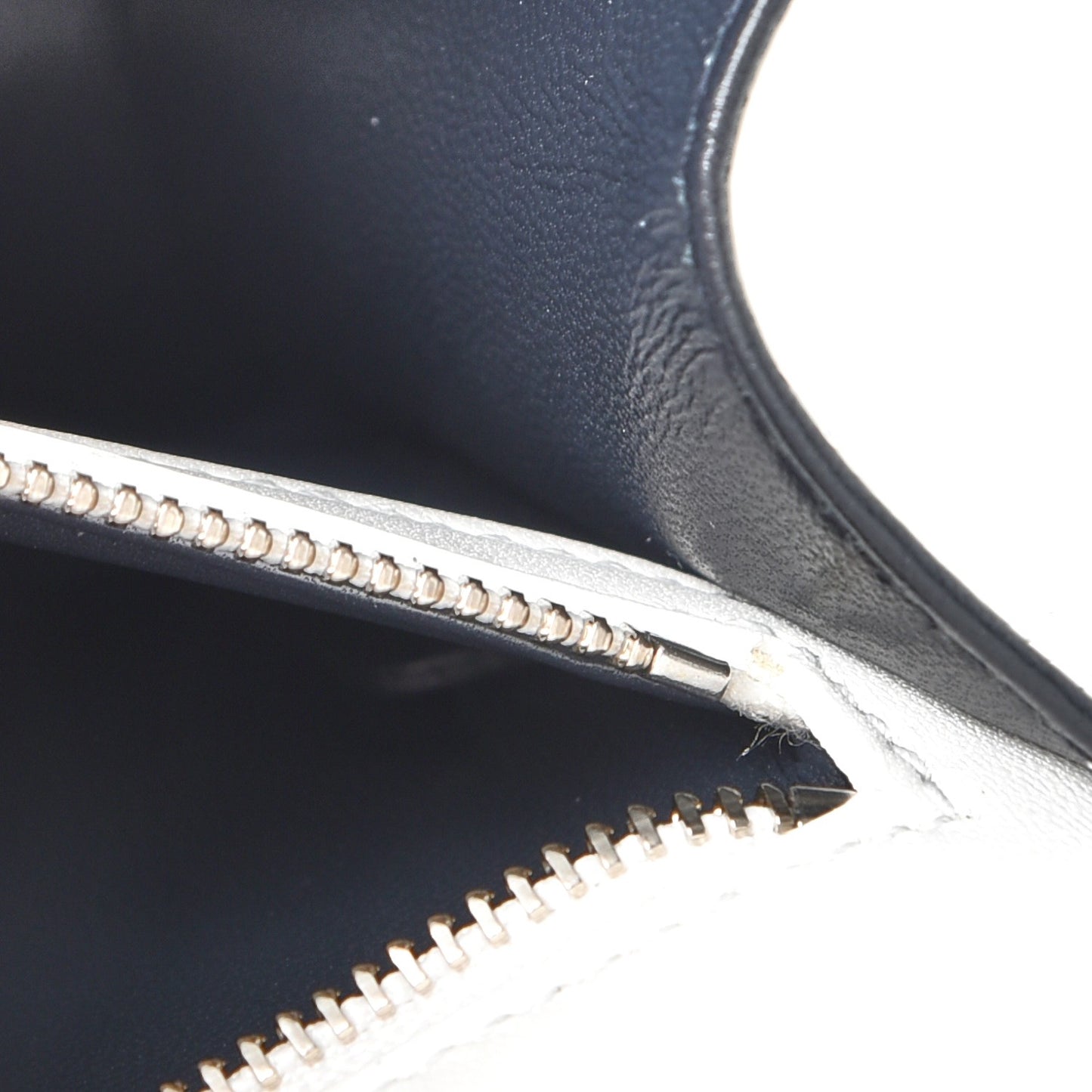 Patent Micro-Cannage Small Diorama Flap Bag White