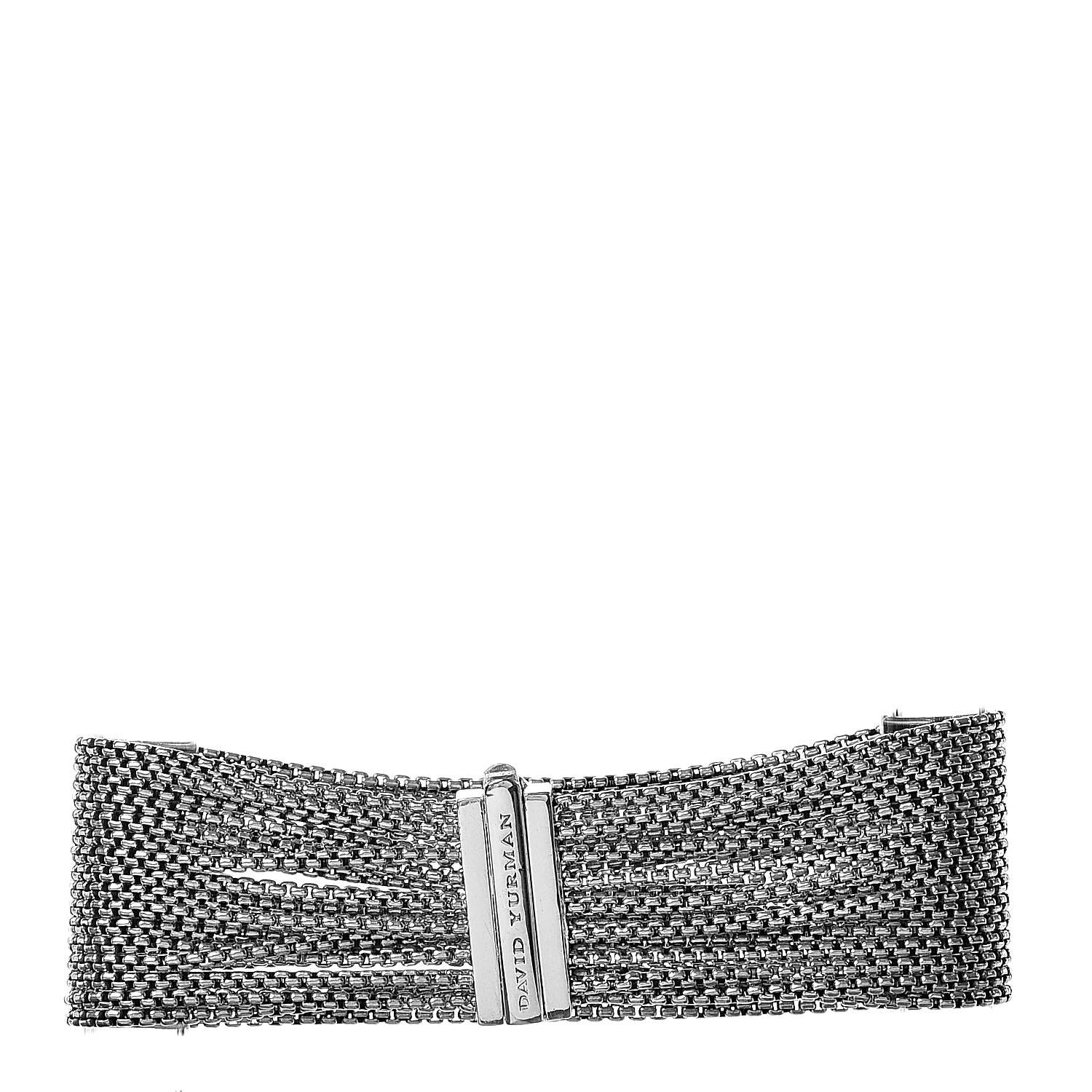 David Yurman Sterling Silver Multi-Row Box Chain Bracelet 3 of 4