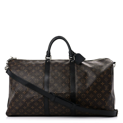 Louis Vuitton Monogram Macassar Keepall Bandouliere 55 1 of 23