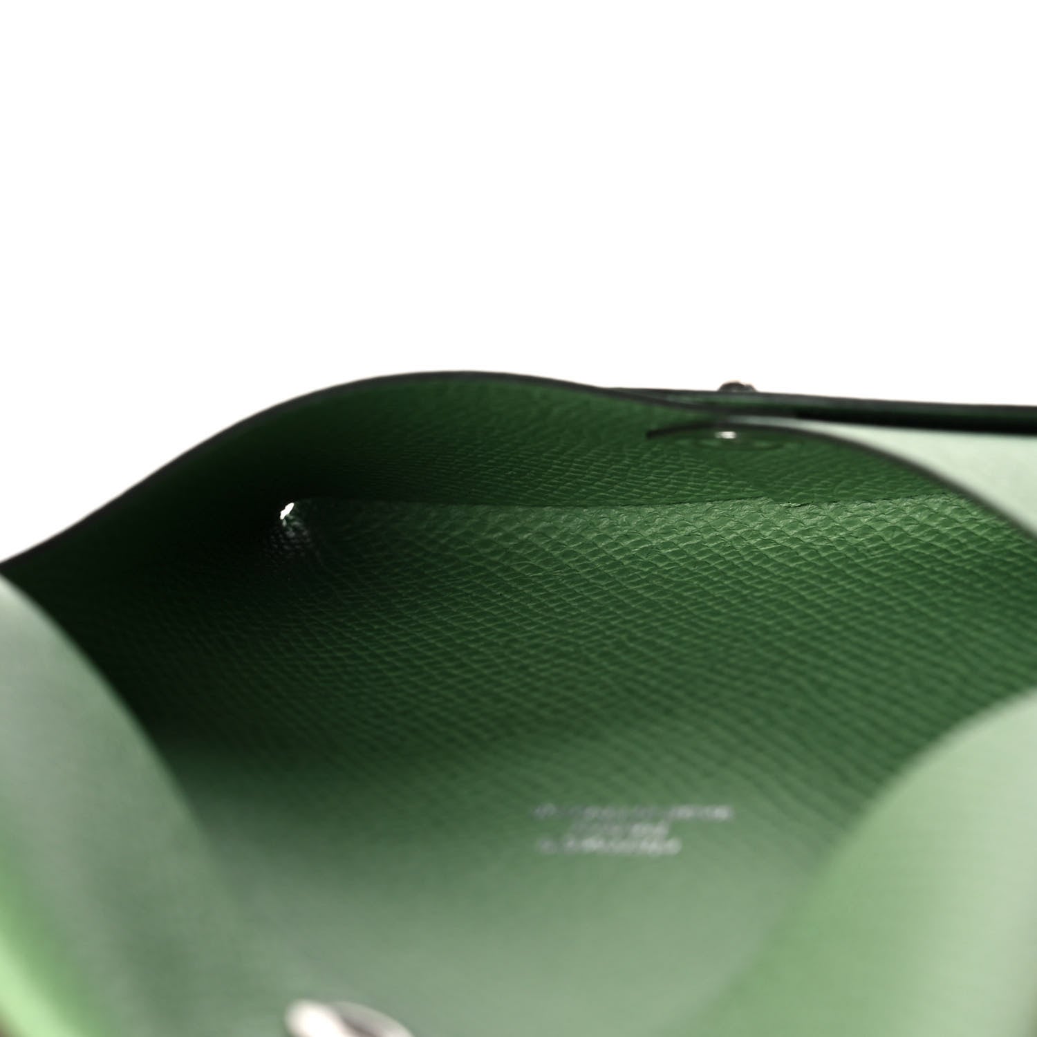 Hermes Epsom Calvi Card Case Vert Criquet 6 of 11