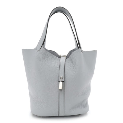 Hermes Taurillon Clemence Picotin Lock 22 MM Bleu Pale 1 of 11