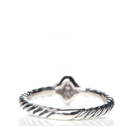 David Yurman Sterling Silver Diamond Quatrefoil Ring 49 4.75 3 of 4