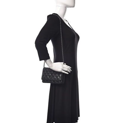 Chanel Iridescent Caviar Quilted Wallet On Chain WOC Black 2 of 11