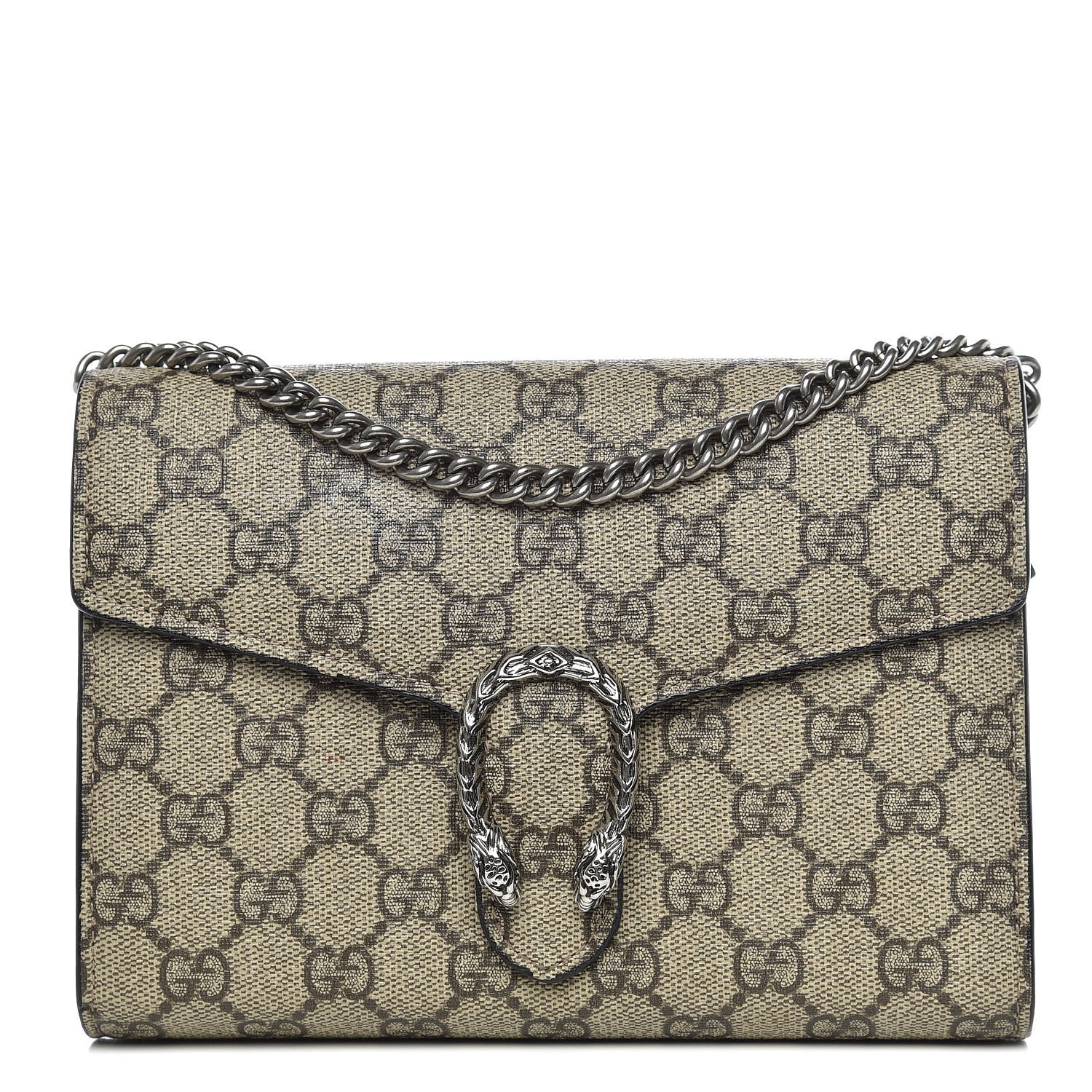 Gucci GG Supreme Monogram Mini Dionysus Chain Wallet Beige Black 1 of 15
