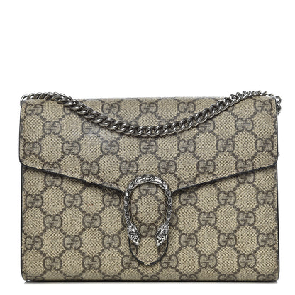 Gucci GG Supreme Monogram Mini Dionysus Chain Wallet Beige Black 1 of 15
