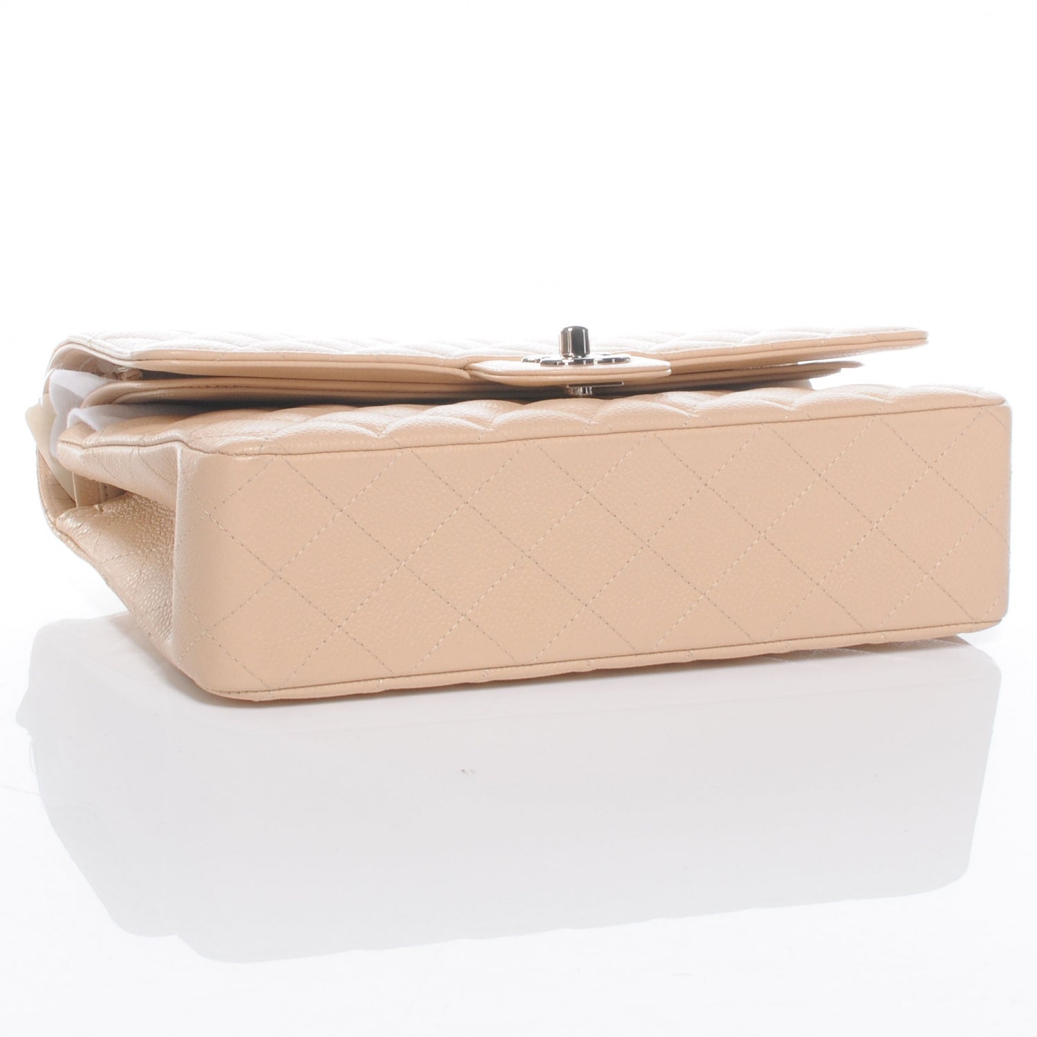 Chanel Caviar Quilted Medium Double Flap Beige Clair 4 of 8