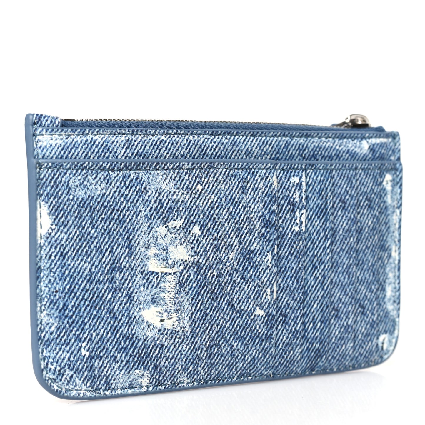 Denim Logo Large Cash Long Coin Card Blue