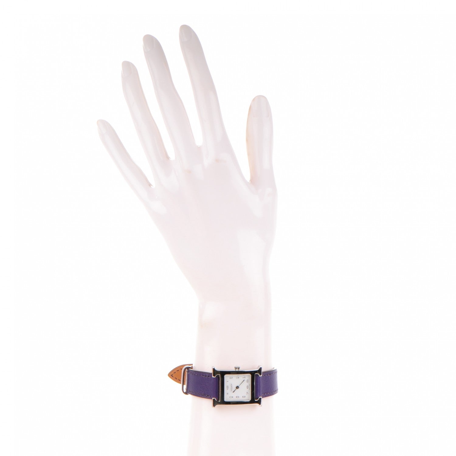 Hermes Stainless Steel Swift 21mm Heure H Hour Quartz Watch Iris 4 of 11