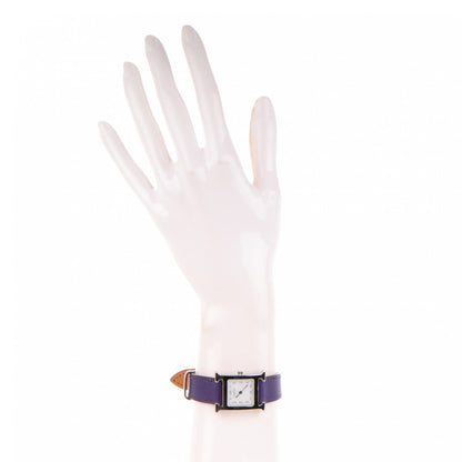 Hermes Stainless Steel Swift 21mm Heure H Hour Quartz Watch Iris 4 of 11