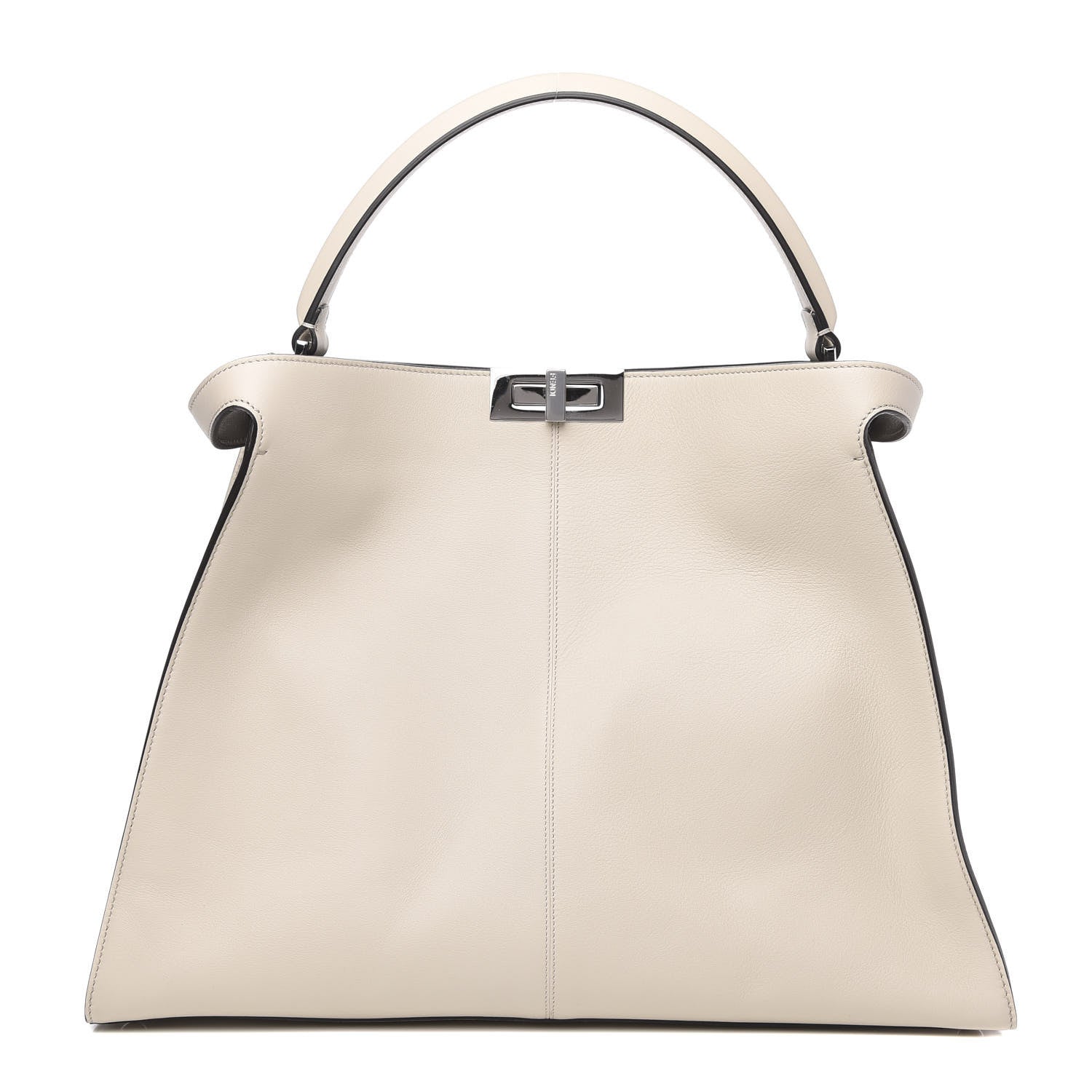 Fendi Vitello Seta Century Large Peekaboo X-Lite Latte Balena 1 of 8