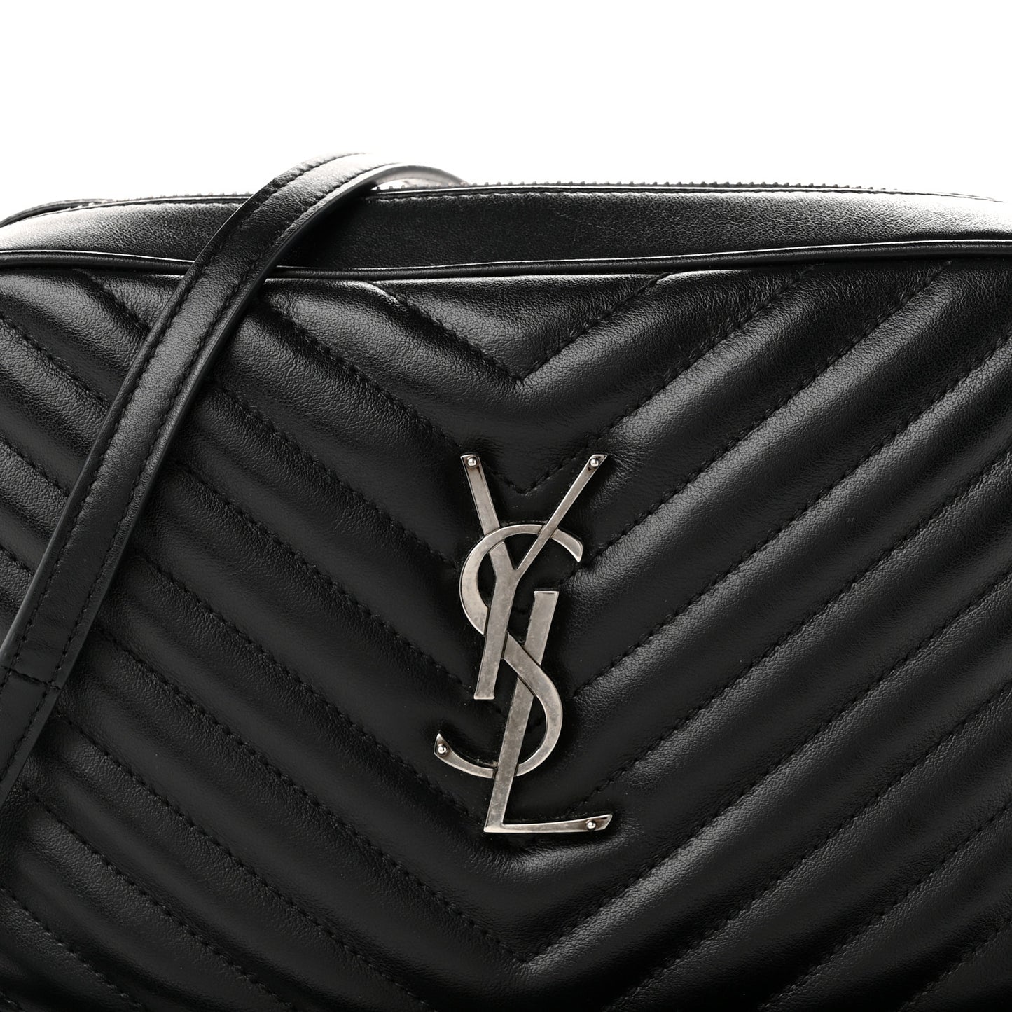 Calfskin Matelasse Monogram Lou Camera Bag Black