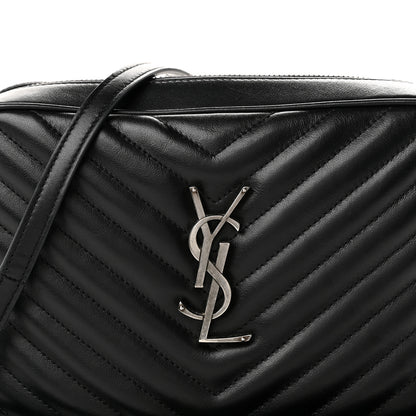 Saint Laurent Calfskin Matelasse Monogram Lou Camera Bag Black 8 of 10