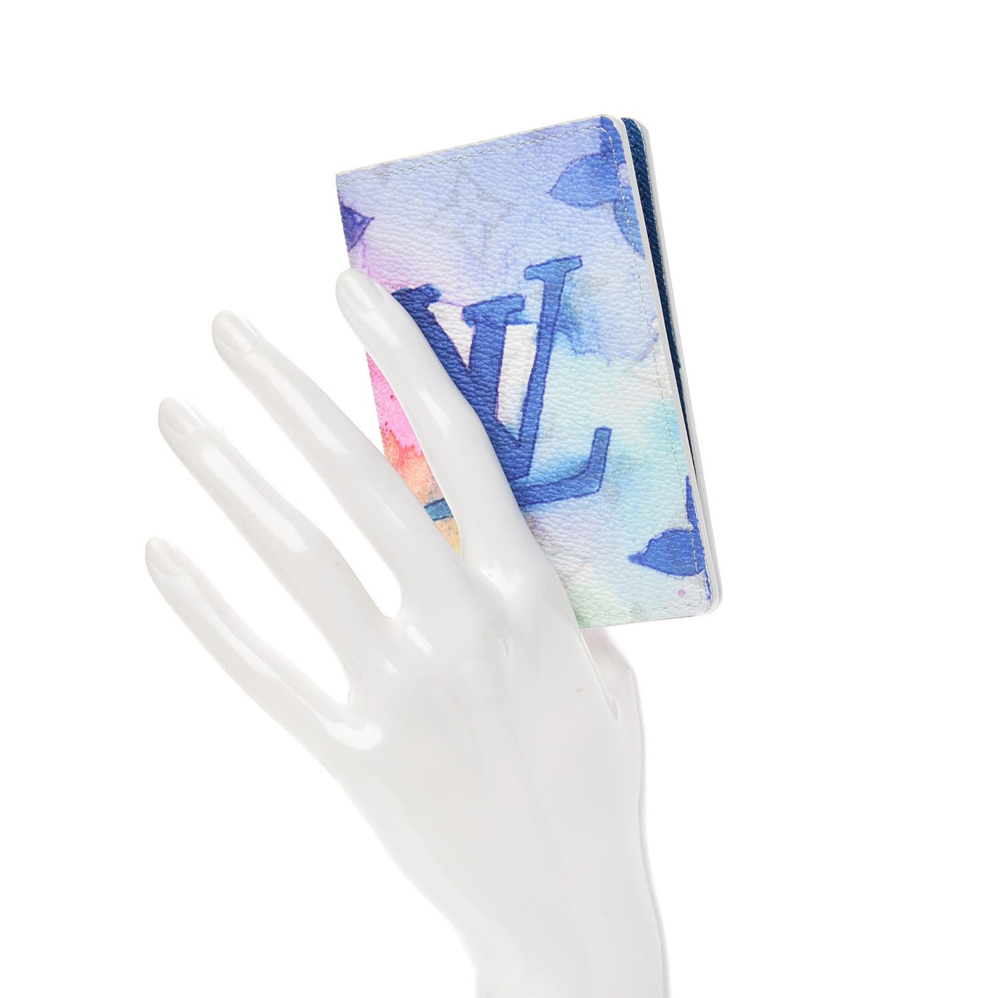 Monogram Watercolor Pocket Organizer NM Multicolor