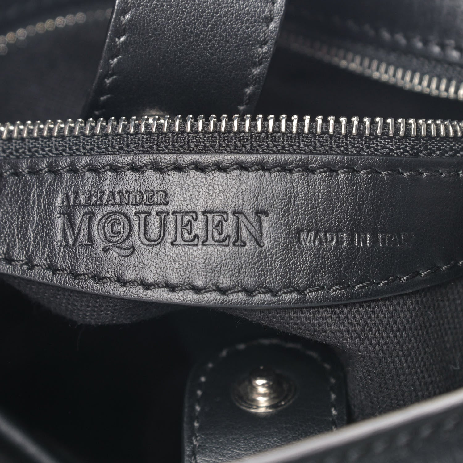 Alexander McQueen Calfskin Studded Crossbody Bag Black 8 of 10
