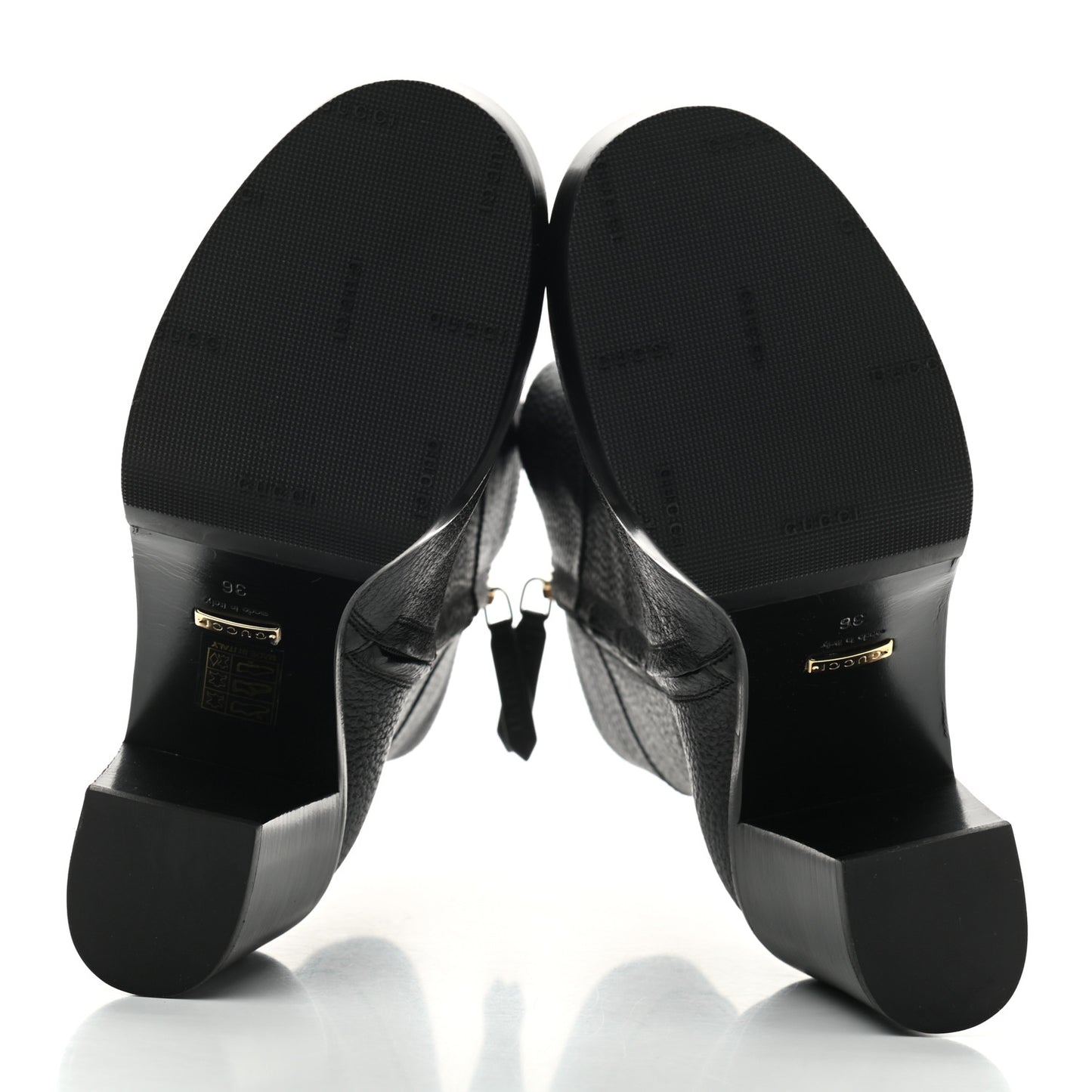 Austin Calfskin Interlocking G Ankle Boots 36 Black