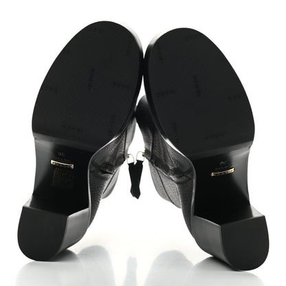 Gucci Austin Calfskin Interlocking G Ankle Boots 36 Black 5 of 7