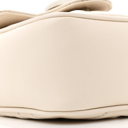 Gucci Calfskin Matelasse Monochrome GG Marmont Chain Mini Belt Bag Mystic White 9 of 11