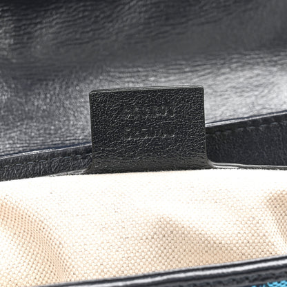 Gucci Monogram Multicolor Matelasse Diagonal Small GG Marmont Shoulder Bag Light Blue 7 of 10