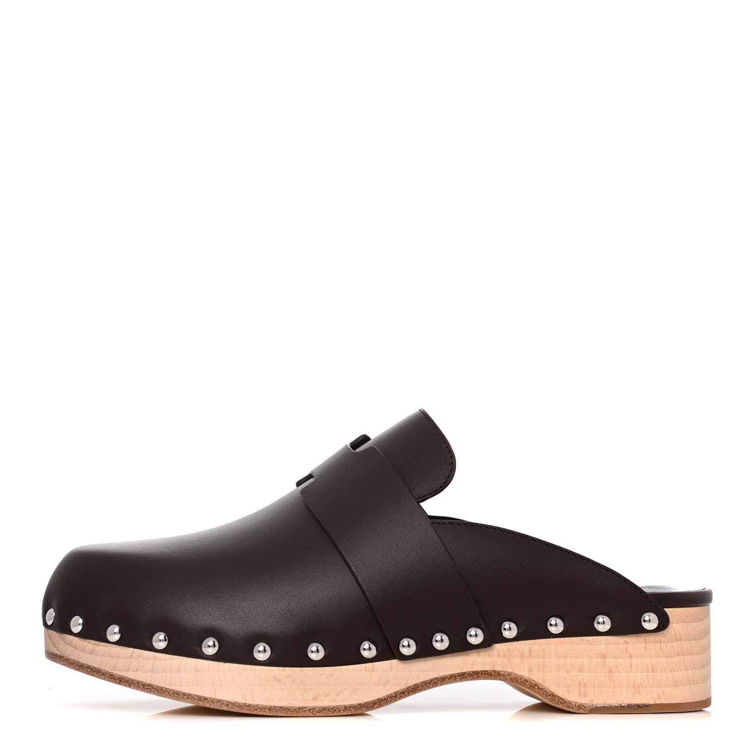 Hermes Calfskin Calya Mules 37 Cafe 1 of 11