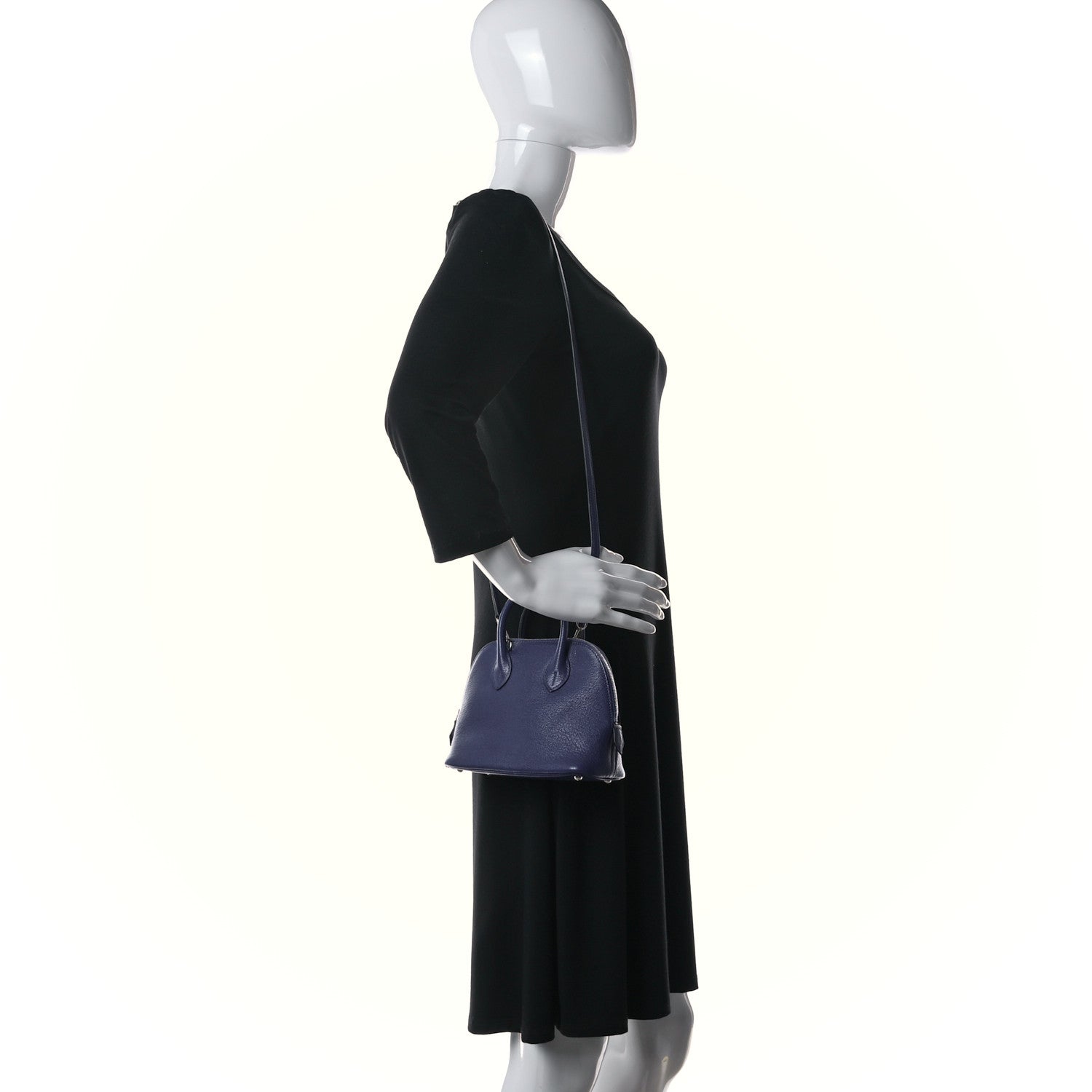 Hermes Chevre Mysore Mini 1923 Bolide Bleu Electrique 2 of 11